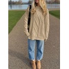 image:imageANRABESS Sweaters for Women Oversized Cable Knit Pullover Fall OutfitsDark Apricot