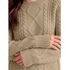 image:imageANRABESS Sweaters for Women Oversized Cable Knit Pullover Fall OutfitsDark Apricot