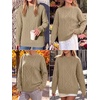 image:imageANRABESS Sweaters for Women Oversized Cable Knit Pullover Fall OutfitsDark Apricot