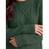 image:imageANRABESS Sweaters for Women Oversized Cable Knit Pullover Fall OutfitsDeep Green