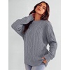 image:imageANRABESS Sweaters for Women Oversized Cable Knit Pullover Fall OutfitsDeep Grey