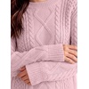 image:imageANRABESS Sweaters for Women Oversized Cable Knit Pullover Fall OutfitsLight Pink