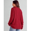 image:imageANRABESS Sweaters for Women Oversized Cable Knit Pullover Fall OutfitsRed