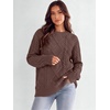 image:imageANRABESS Sweaters for Women Oversized Cable Knit Pullover Fall OutfitsRed Brown