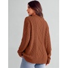 image:imageANRABESS Sweaters for Women Oversized Cable Knit Pullover Fall OutfitsRust Orange