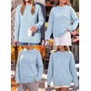 image:imageANRABESS Sweaters for Women Oversized Cable Knit Pullover Fall OutfitsSky