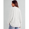image:imageANRABESS Sweaters for Women Oversized Cable Knit Pullover Fall OutfitsWhite Cream