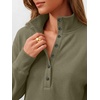 image:imageANRABESS Sweatshirt for Womens Waffle Knit Henley PulloverArmy Green