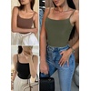 image:imageANRABESS Tank Tops for Women Summer Double Lined Sleeveless TopArmy Green
