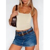 image:imageANRABESS Tank Tops for Women Summer Double Lined Sleeveless TopBeige