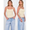 image:imageANRABESS Tank Tops for Women Summer Double Lined Sleeveless TopBeige