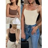 image:imageANRABESS Tank Tops for Women Summer Double Lined Sleeveless TopBeige