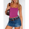 image:imageANRABESS Tank Tops for Women Summer Double Lined Sleeveless TopHot Pink