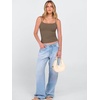 image:imageANRABESS Tank Tops for Women Summer Double Lined Sleeveless TopKhaki