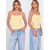 image:imageANRABESS Tank Tops for Women Summer Double Lined Sleeveless TopLemon