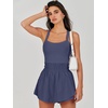 image:imageANRABESS Tennis Dress for Women Athletic Romper One Piece Shorts SummerGray Blue