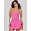 image:imageANRABESS Tennis Dress for Women Athletic Romper One Piece Shorts SummerHot Pink