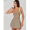 image:imageANRABESS Tennis Dress for Women Athletic Romper One Piece Shorts SummerKhaki