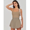 image:imageANRABESS Tennis Dress for Women Athletic Romper One Piece Shorts SummerKhaki
