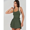 image:imageANRABESS Tennis Dress for Women Athletic Romper One Piece Shorts SummerOlive