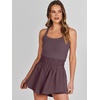 image:imageANRABESS Tennis Dress for Women Athletic Romper One Piece Shorts SummerPurple Brown