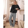 image:imageANRABESS Two Piece Sets for Women Gingham Pants Lounge SetBlack
