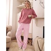 image:imageANRABESS Two Piece Sets for Women Gingham Pants Lounge SetPink
