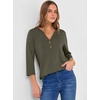 image:imageANRABESS Women 34 Sleeve Shirt V Neck Henley TopsArmy Green