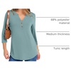 image:imageANRABESS Women 34 Sleeve Shirt V Neck Henley TopsCadet Blue