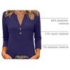image:imageANRABESS Women 34 Sleeve Shirt V Neck Henley TopsDark Blue
