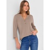 image:imageANRABESS Women 34 Sleeve Shirt V Neck Henley TopsKhaki