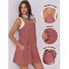 image:imageANRABESS Women Athletic Dress Summer Tennis Workout Romper Built in ShortsRust Red