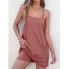 image:imageANRABESS Women Athletic Dress Summer Tennis Workout Romper Built in ShortsRust Red