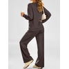 image:imageANRABESS Women Fleece Two Piece Lounge Matching Sets Cozy Fall OutfitsBrown