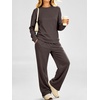 image:imageANRABESS Women Fleece Two Piece Lounge Matching Sets Cozy Fall OutfitsBrown