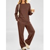 image:imageANRABESS Women Fleece Two Piece Lounge Matching Sets Cozy Fall OutfitsCaramel