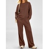 image:imageANRABESS Women Fleece Two Piece Lounge Matching Sets Cozy Fall OutfitsCaramel