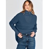 image:imageANRABESS Women Long Sleeve Quarter Zip Pullover Fall SweaterDeep Blue