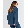 image:imageANRABESS Women Long Sleeve Quarter Zip Pullover Fall SweaterDeep Blue