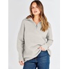 image:imageANRABESS Women Long Sleeve Quarter Zip Pullover Fall SweaterGray