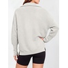 image:imageANRABESS Women Long Sleeve Quarter Zip Pullover Fall SweaterGray