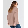 image:imageANRABESS Women Long Sleeve Quarter Zip Pullover Fall SweaterPeach Brown