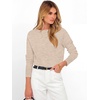 image:imageANRABESS Women Long Sleeve Rolled Neck Fall Lightweight Sweaters TopAlmond