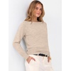 image:imageANRABESS Women Long Sleeve Rolled Neck Fall Lightweight Sweaters TopAlmond