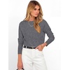 image:imageANRABESS Women Long Sleeve Rolled Neck Fall Lightweight Sweaters TopDark Grey