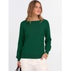 image:imageANRABESS Women Long Sleeve Rolled Neck Fall Lightweight Sweaters TopForest Green