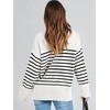image:imageANRABESS Women Oversized Cozy Knit Sweaters 2026 Fall Fashion OutfitsBlack White Stripes