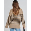 image:imageANRABESS Women Oversized Cozy Knit Sweaters 2026 Fall Fashion OutfitsCamel Black Stripe