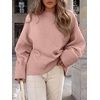 image:imageANRABESS Women Oversized Cozy Knit Sweaters 2026 Fall Fashion OutfitsCoral