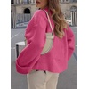 image:imageANRABESS Women Oversized Cozy Knit Sweaters 2026 Fall Fashion OutfitsHot Pink